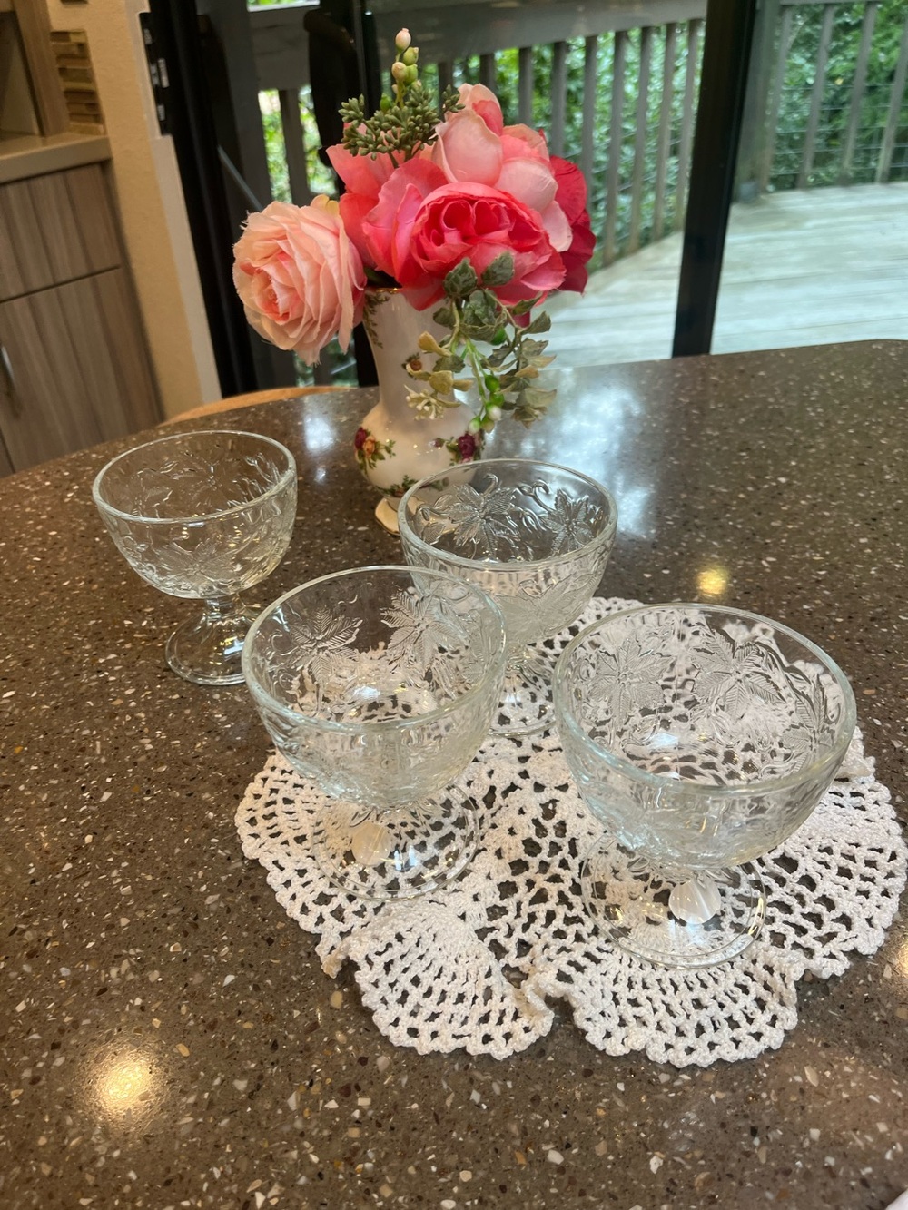 Princess House Vintage-Style Glass Dessert Cups in Clear - Set of 4